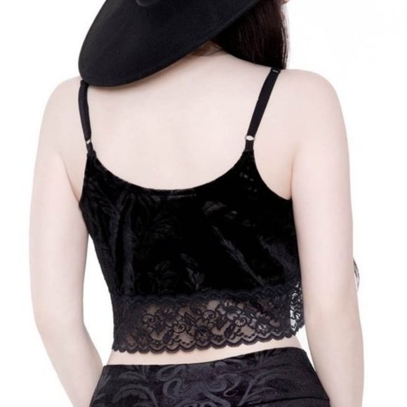 Killstar Dark Dahlia Vest Top - Picture 2 of 7